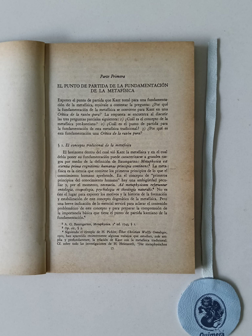 HEIDEGGER (Martin). - KANT Y EL PROBLEMA DE LA METAFISICA