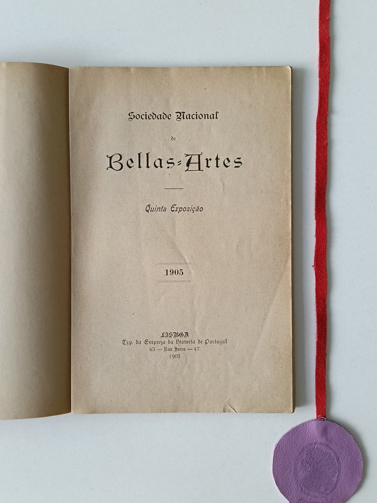 CATALOGO ILUSTRADO DA SOCIEDADE NACIONAL DE BELLAS-ARTES, 5.ª exposição