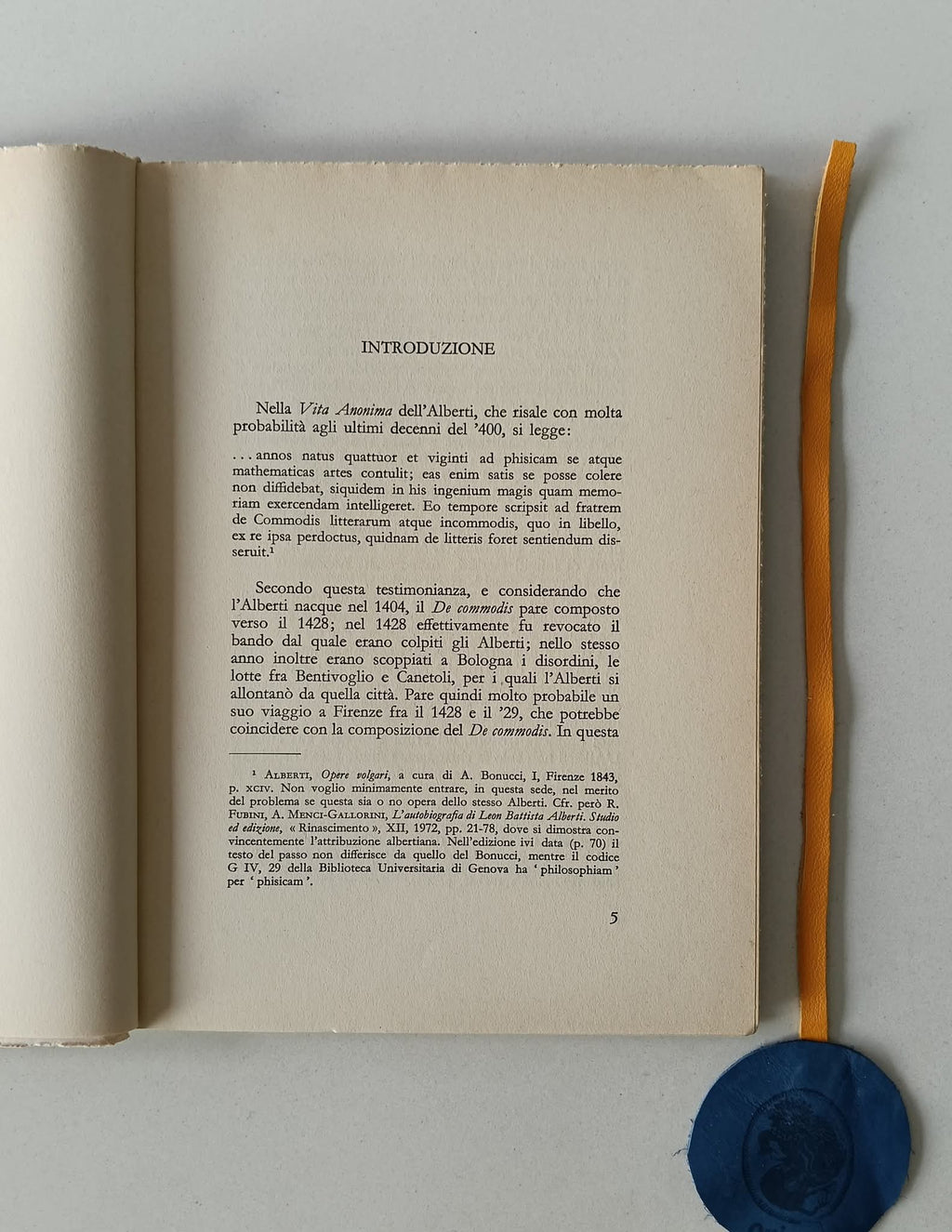 ALBERTI (Leon Battista). - DE COMMODIS LITTERARUM ATQUE INCOMMODIS