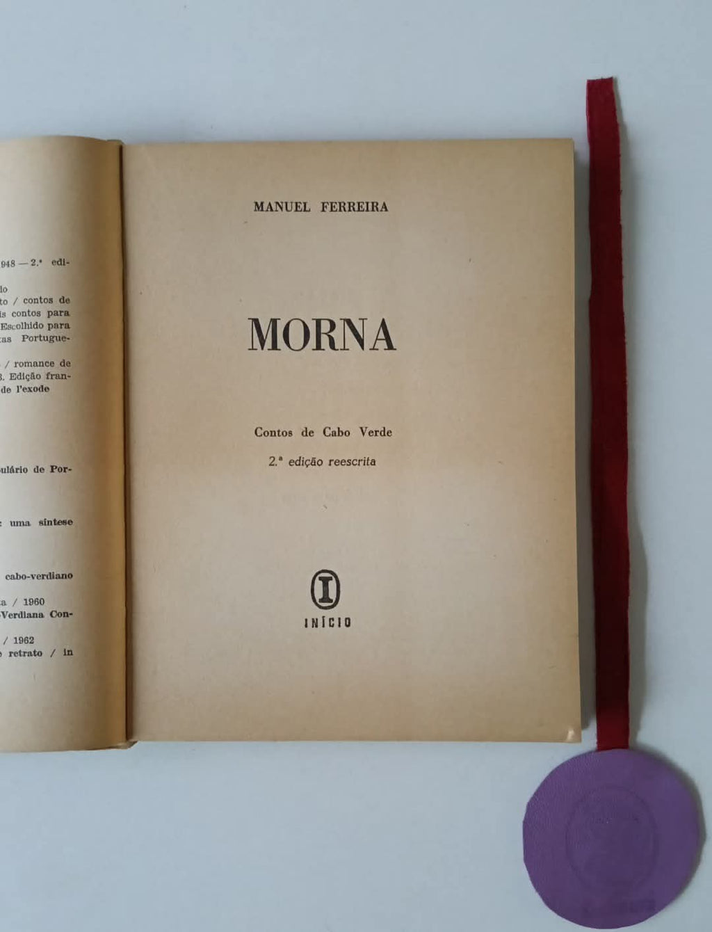 FERREIRA (Manuel). - MORNA: Contos de Cabo Verde