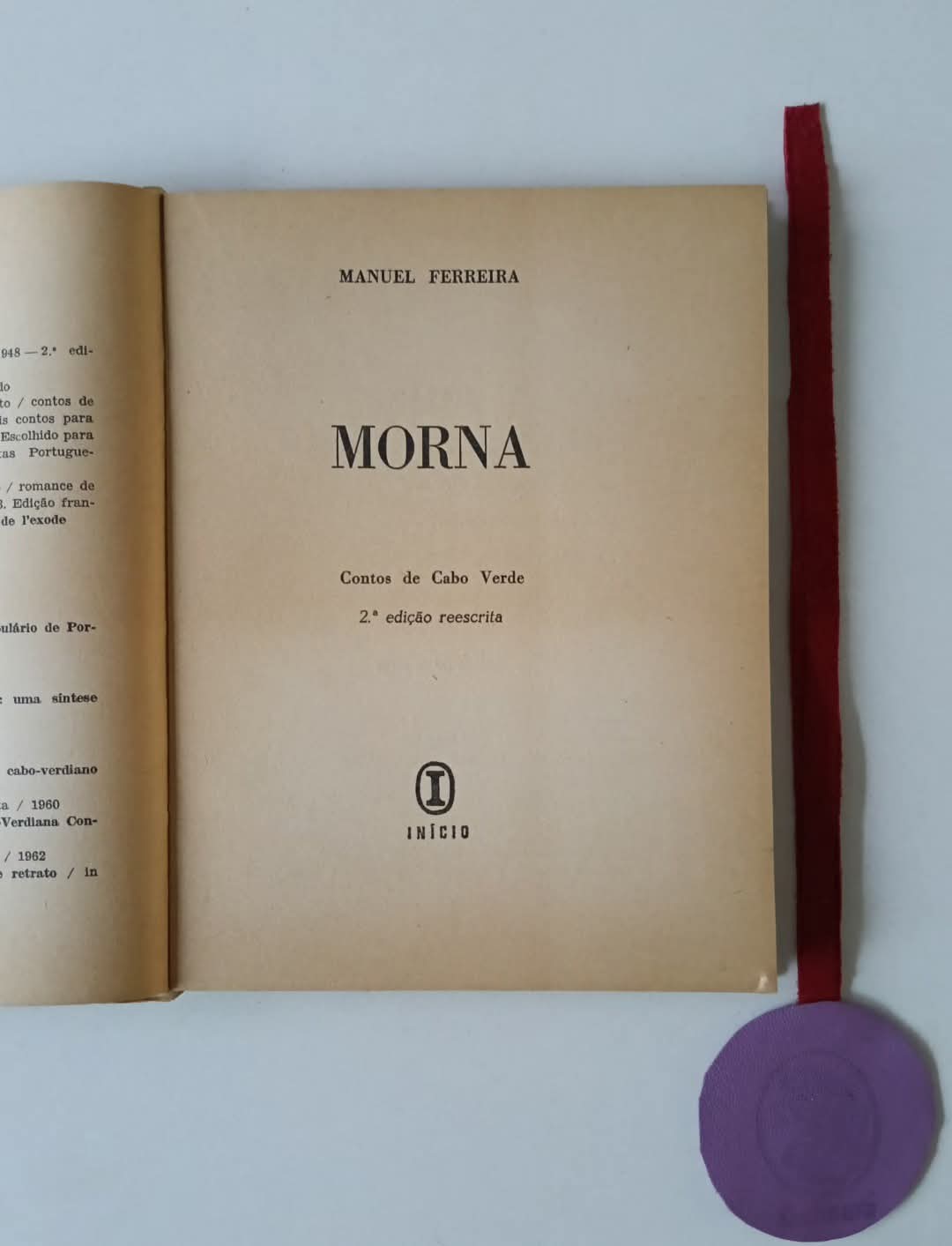 FERREIRA (Manuel). - MORNA: Contos de Cabo Verde