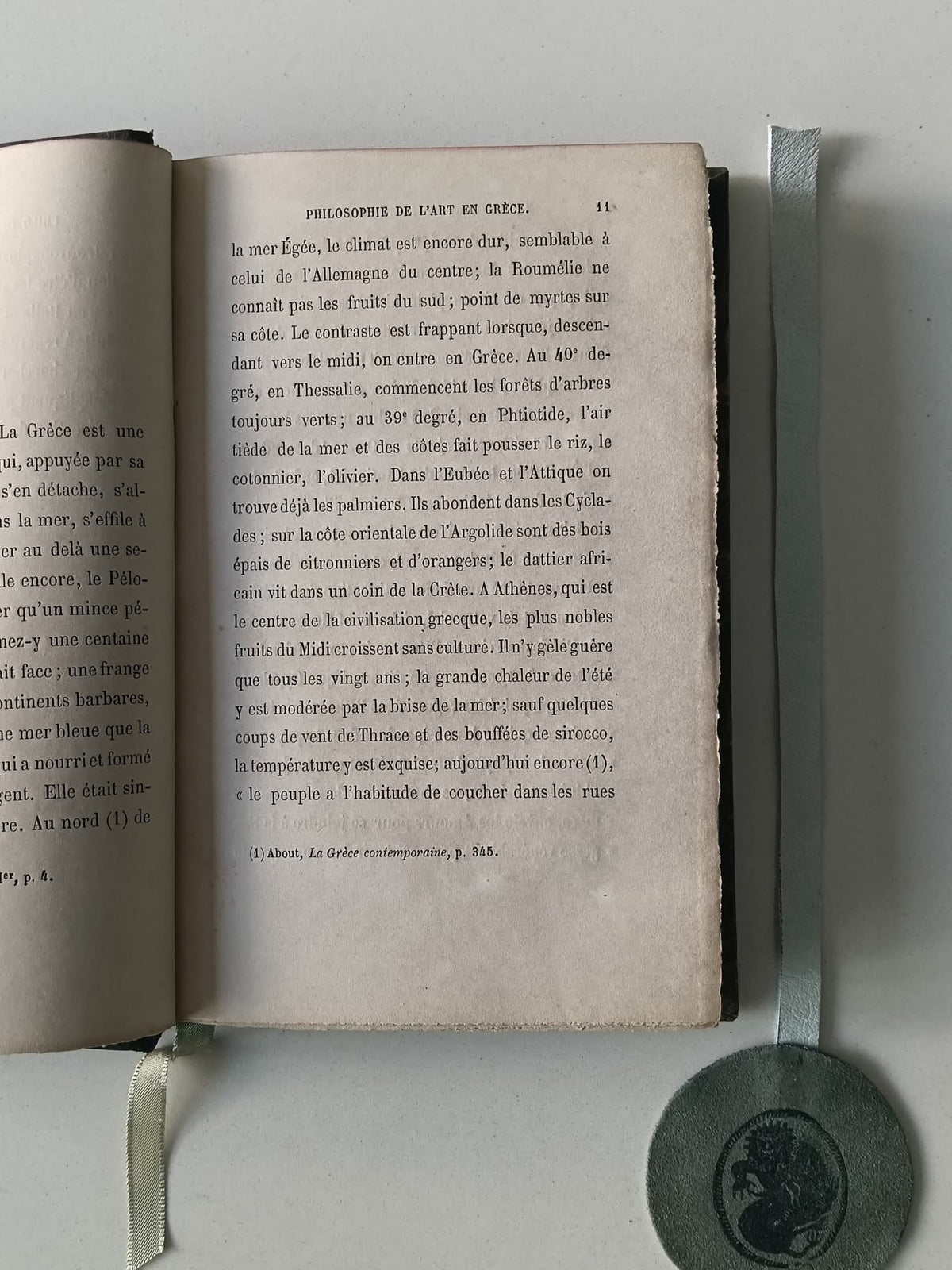 TAINE (Hippolyte). - PHILOSOPHIE DE L'ART EN GRÈC