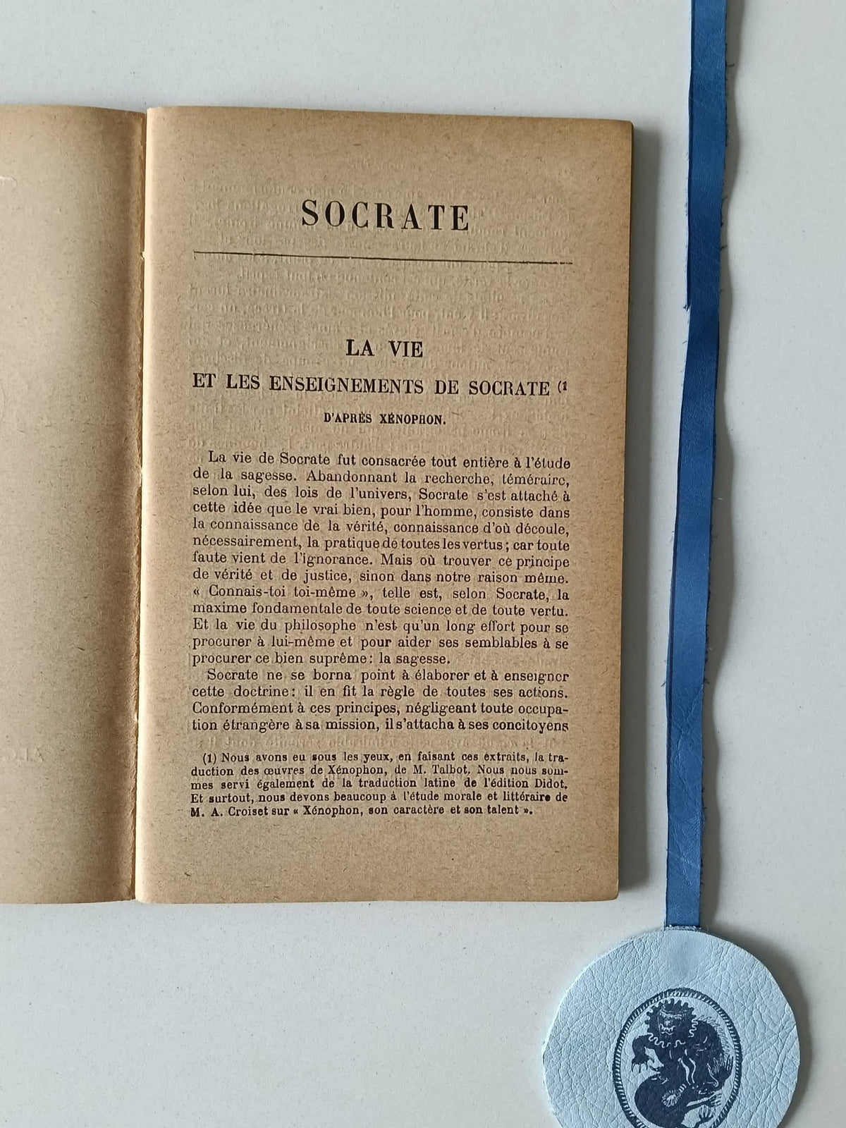 VAUDOUER (J.) e ANTOINE (L.). - SOCRATE, D' après Xénophon