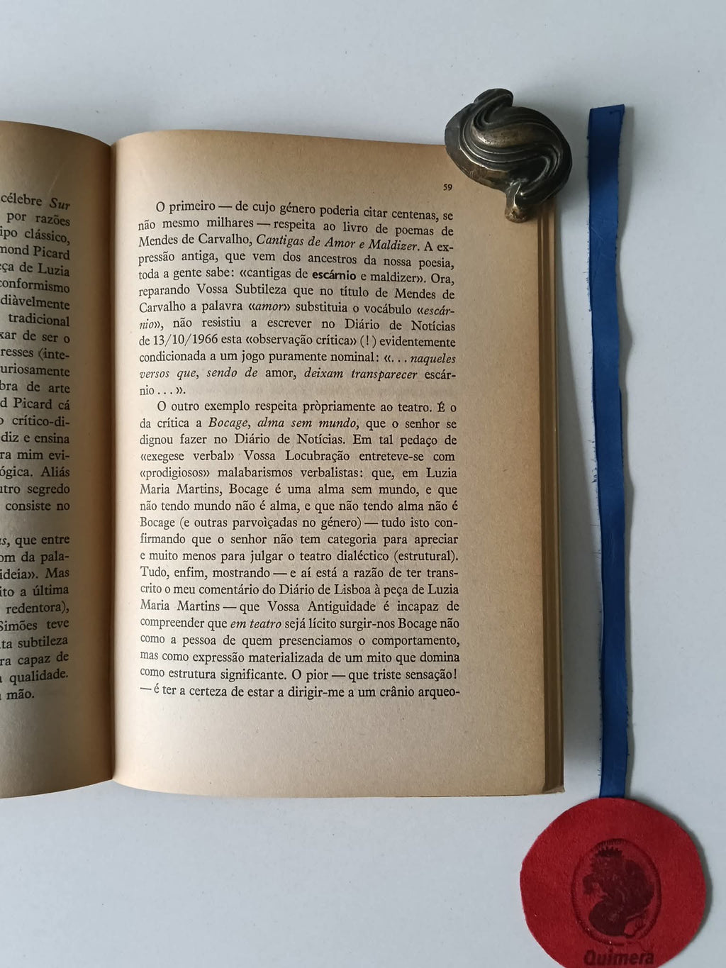 SOARES (Fernando Luso). - CADÁVER ADIADO QUE PROCRIA, Carta ao arqueológico João Gaspar Simões