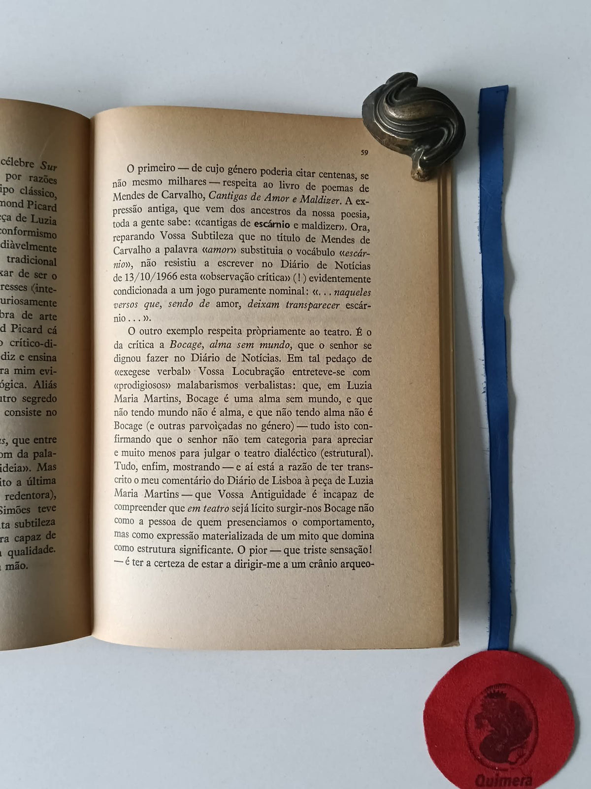 SOARES (Fernando Luso). - CADÁVER ADIADO QUE PROCRIA, Carta ao arqueológico João Gaspar Simões