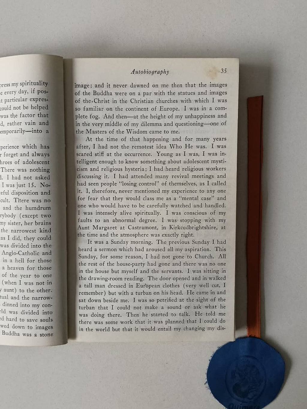 BAILEY (Alice A.). - THE UNFINISHED AUTOBIOGRAPHY