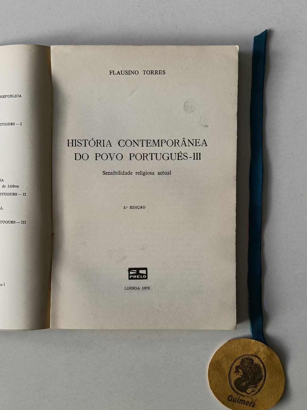 TORRES (Flausino). - HISTÓRIA CONTEMPORÂNEA DO POVO PORTUGUÊS - 3 tomos, vol. III