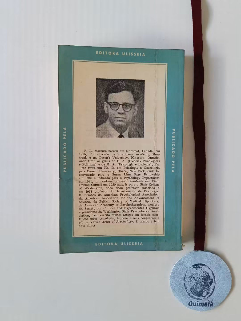 MARCUSE (F. L.). - O HIPNOTISMO, Realidade e Ficção: Análise e discussão da teoria e técnica da hipnose