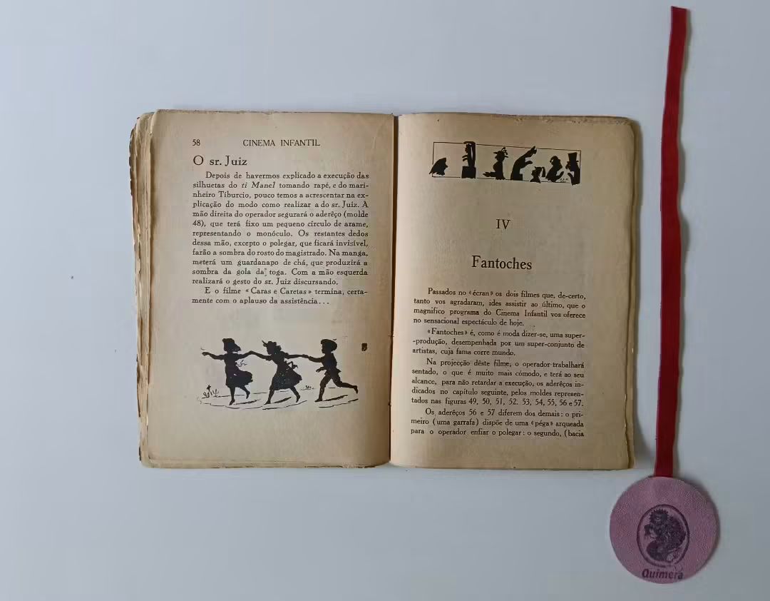 MACHADO (A. Victor). - CINEMA INFANTIL OU BONECOS ANIMADOS, Contendo 67 desenhos de bonecos a projectar, dois filmes cómicos e uma comédia em um acto