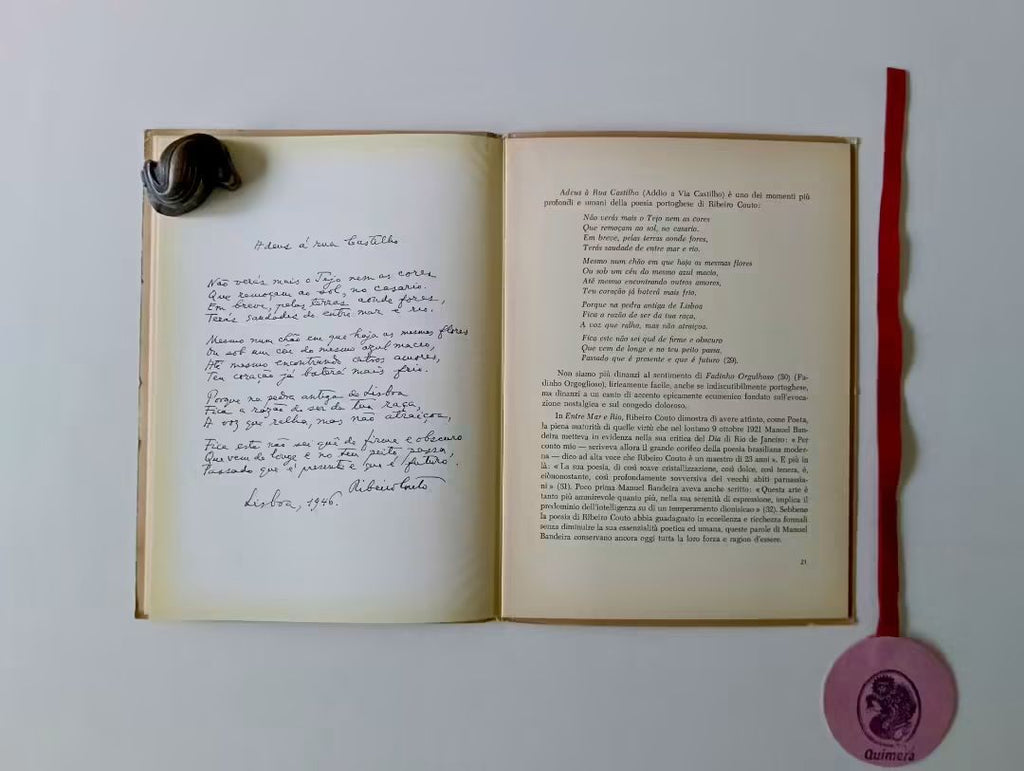MARTINS (José de Pina). - RIBEIRO COUTO, POETA BRASILIANO, La sua poesia portoghese