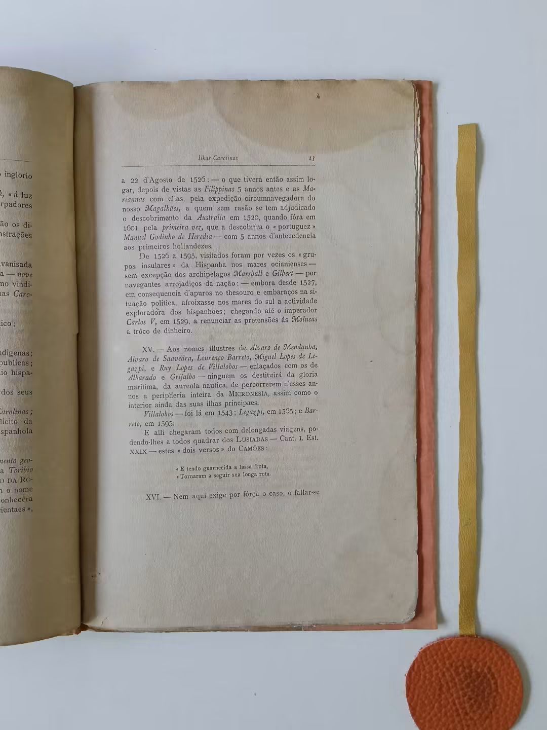 PEREIRA-CALDAS (José Joaquim da Silva). - ILHAS CAROLINAS, Conflito hispano-alemão - Arbitrativamente solvido em Roma  a 17 de Dezembro de 1885, pelo Papa Leão XIII, em mediação diplomática entre os contendentes escolhida
