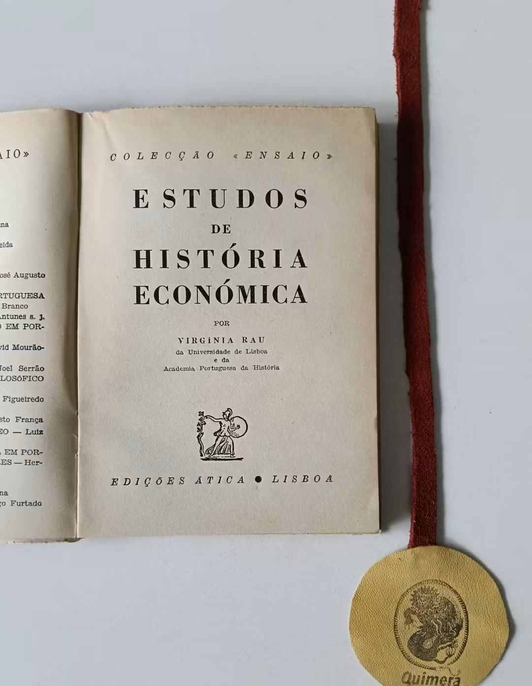 RAU (Virgínia). - ESTUDOS DE HISTÓRIA ECONÓMICA