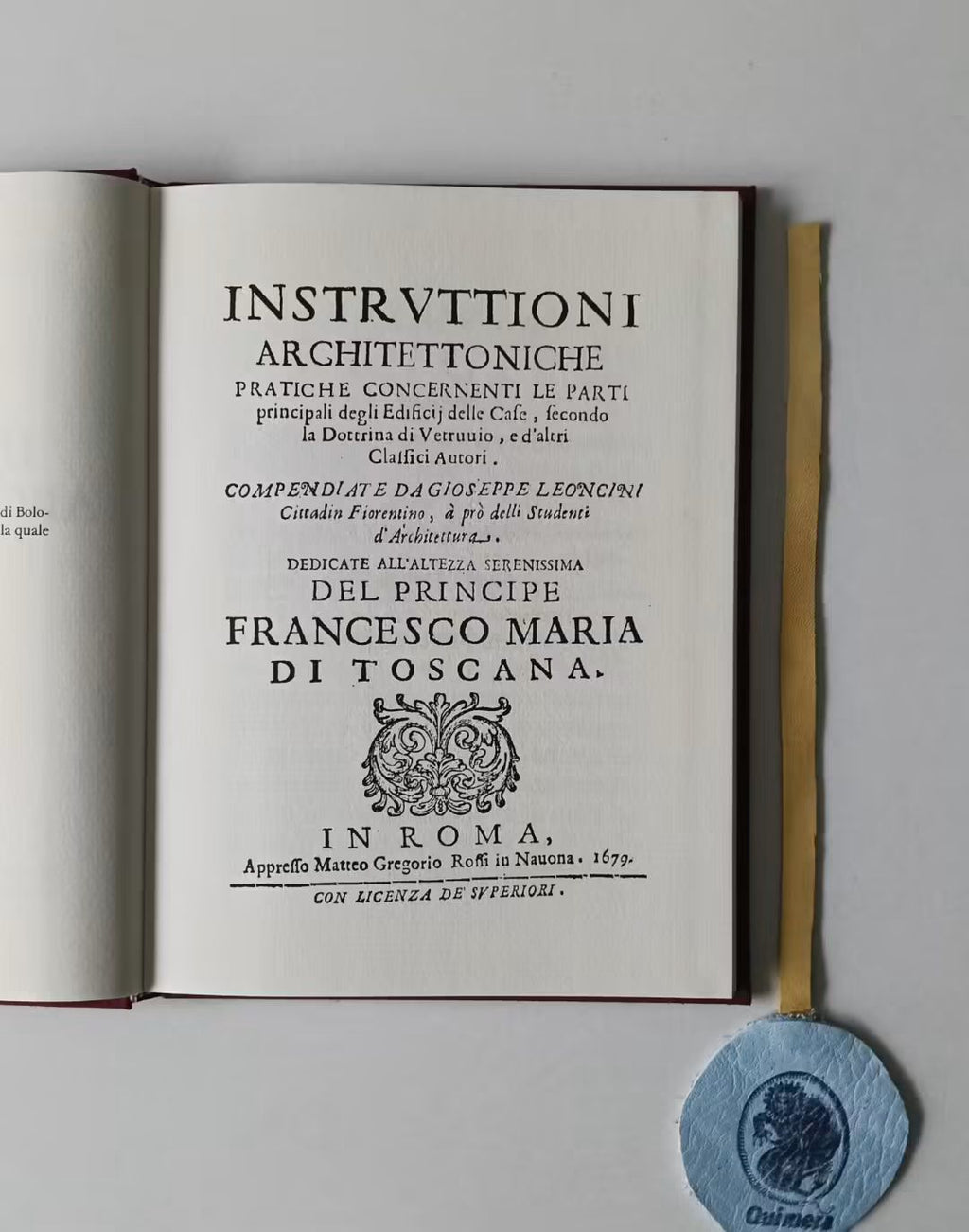 LEONCINI (Giuseppe). - INSTRUTTIONI ARCHITETTONICHE