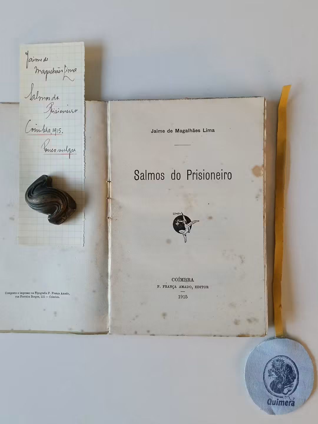 LIMA (Jaime de Magalhães). - SALMOS DO PRISIONEIRO