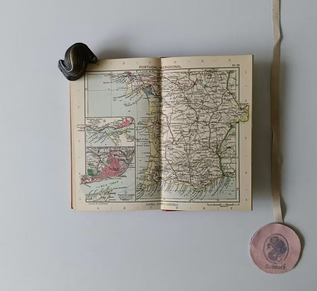 PERTHES ( Justus ). - ATLAS PORTATIL DE ESPAÑA Y PORTUGAL