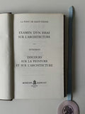 SAINT-YENNE (La Font de). - EXAMEN D'UN ESSAI SUR L'ARCHITECTURE. DUPERRON. - DISCOURS SUR LA PEINTURE ET SUR L'ARCHITECTURE