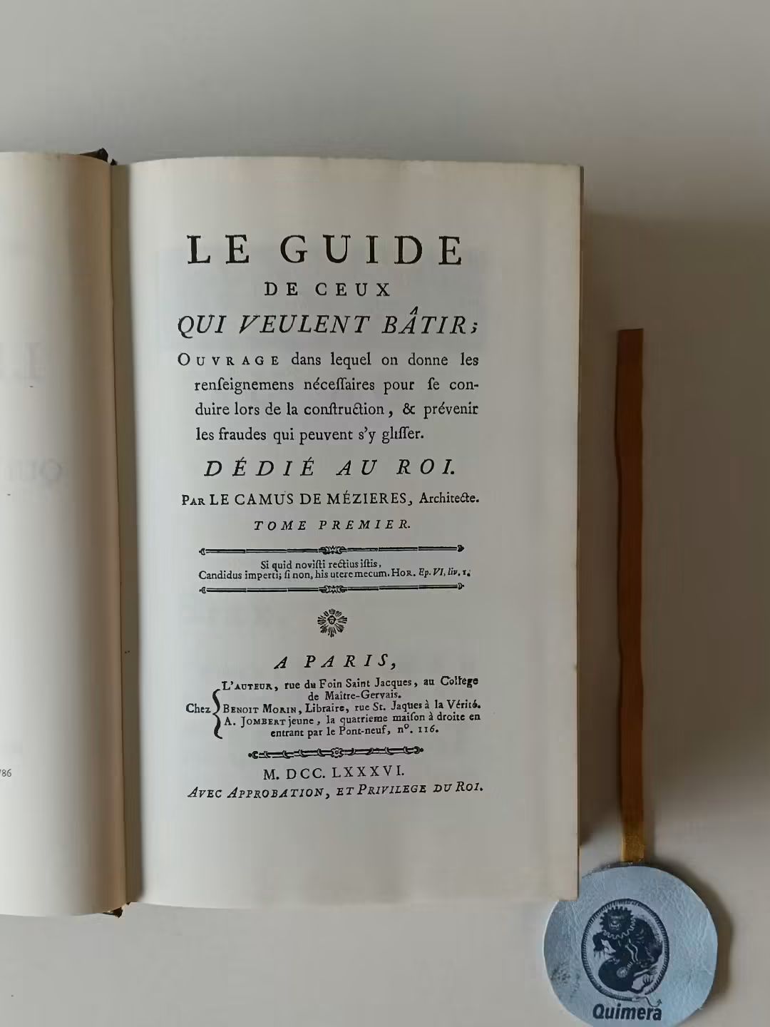 MÉZIÈRES (Nicolas le Camus de). - LE GUIDE DE CEUX QUI VEULENT BÂTIR