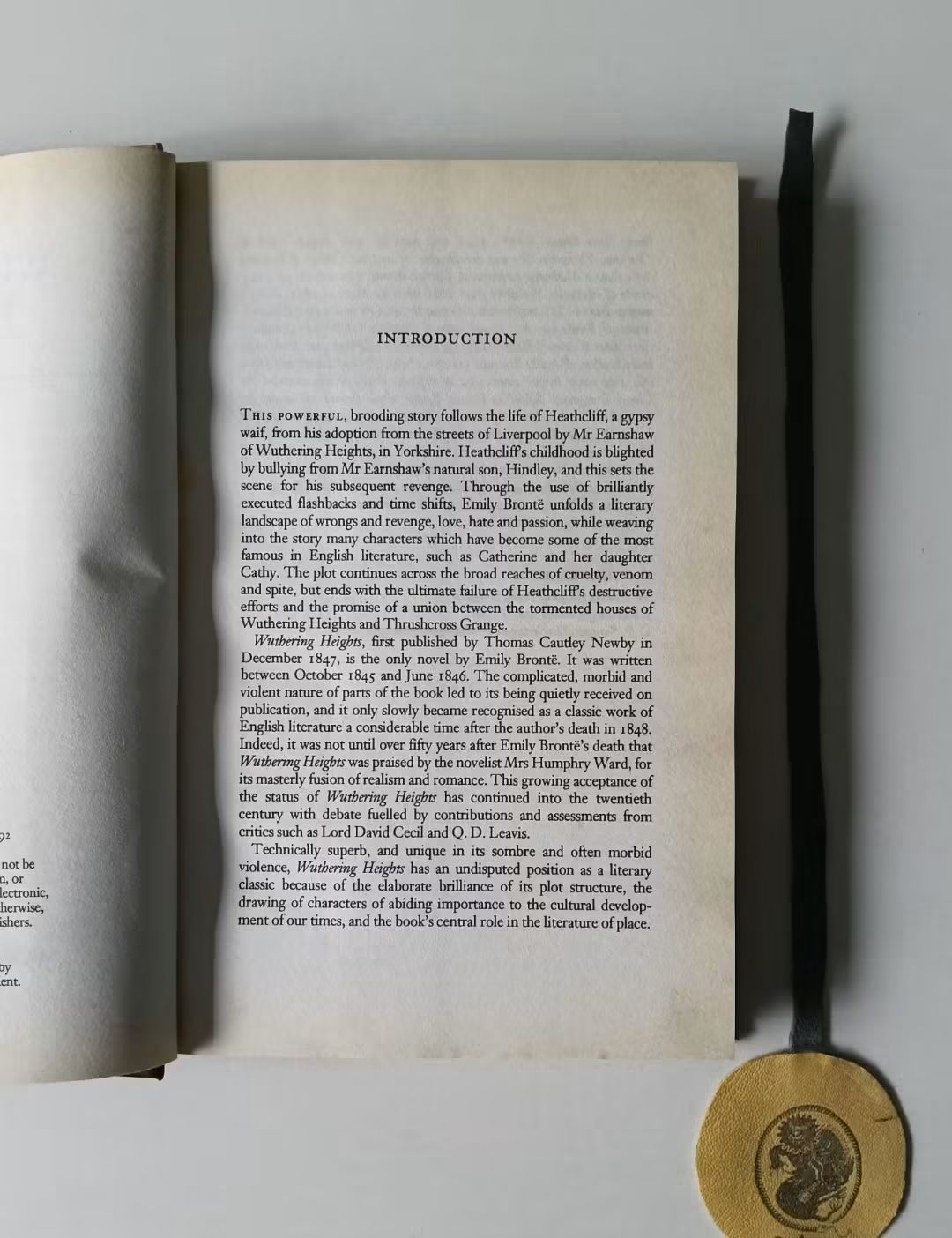 BRONTË (Emily). - WUTHERING HEIGHTS