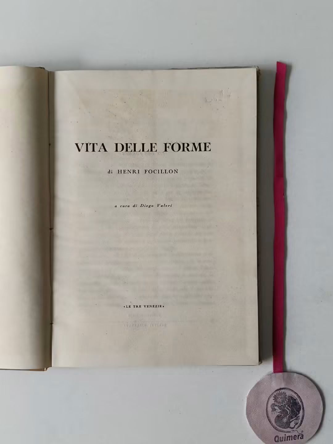 FOCILLON (Henri). - VITA DELLE FORME