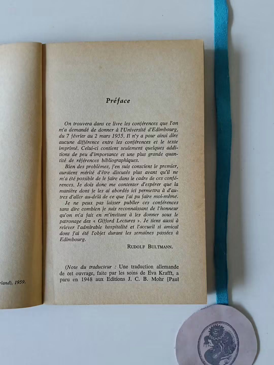 BULTMANN (Rudolf). - HISTOIRE ET ESCHATOLOGIE
