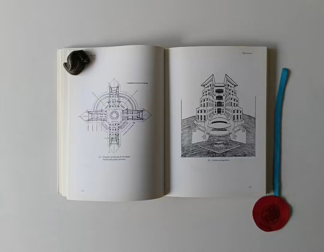 MARCHI (Virgilio). SCRITTI DI ARCHITETTURA, vol. I- Architettura futurista, I vertici azzurri di Roma (Il futuro di Roma); vol. II- Italia nuova architettura nuova (seguito di Architettura )