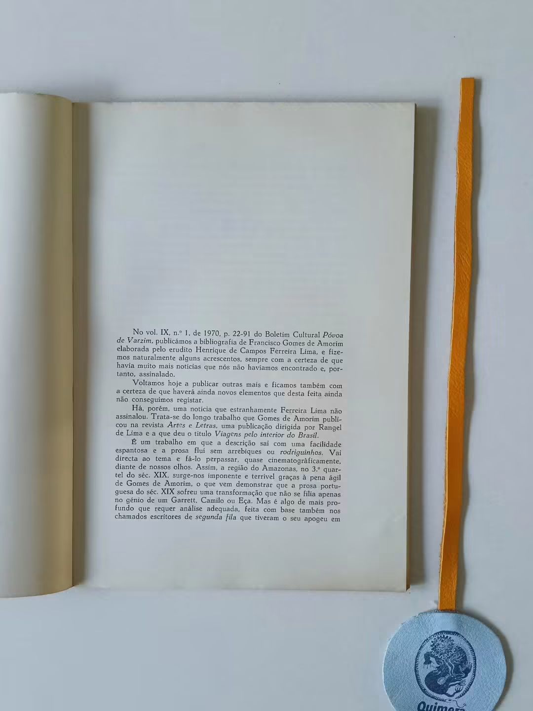 PEIXOTO (Jorge). - NOVOS ELEMENTOS BIBLIOGRÁFICOS DA OBRA DE FRANCISCO GOMES DE AMORIM, As suas descrições da região do Amazonas