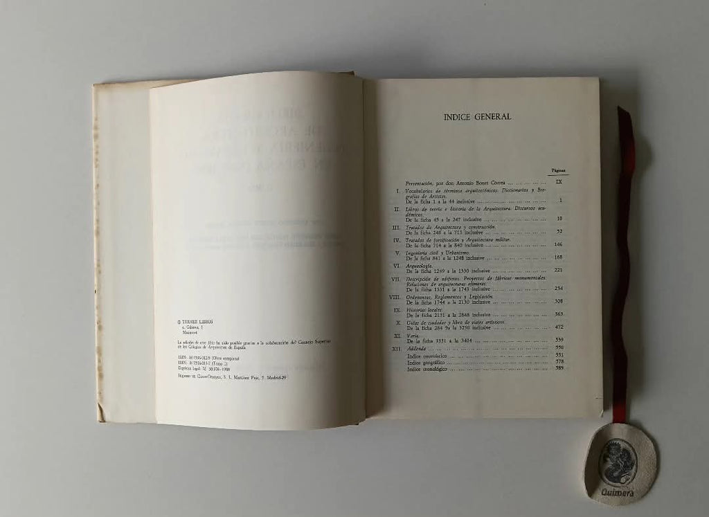CORREA (Antonio Bonet). - BIBLIOGRAFIA DE ARQUITECTURA, INGENIERIA Y URBANISMO EN ESPAÑA (1498-1880)