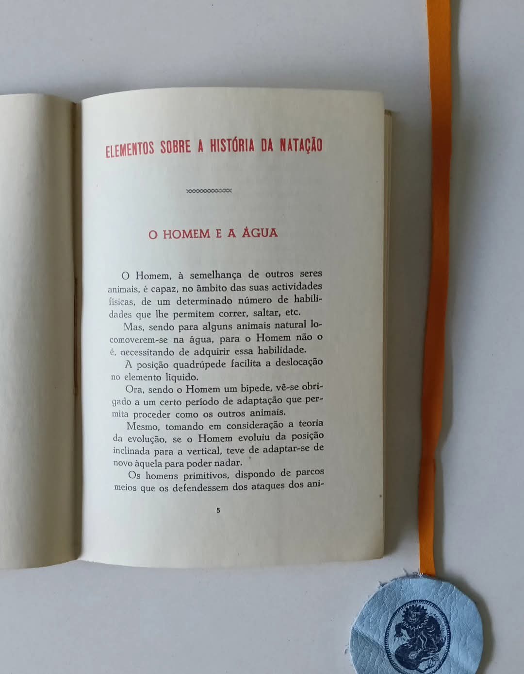 VALLE (João  Franco do Valle). - ELEMENTOS SOBRE A HISTÓRIA DA NATAÇÃO
