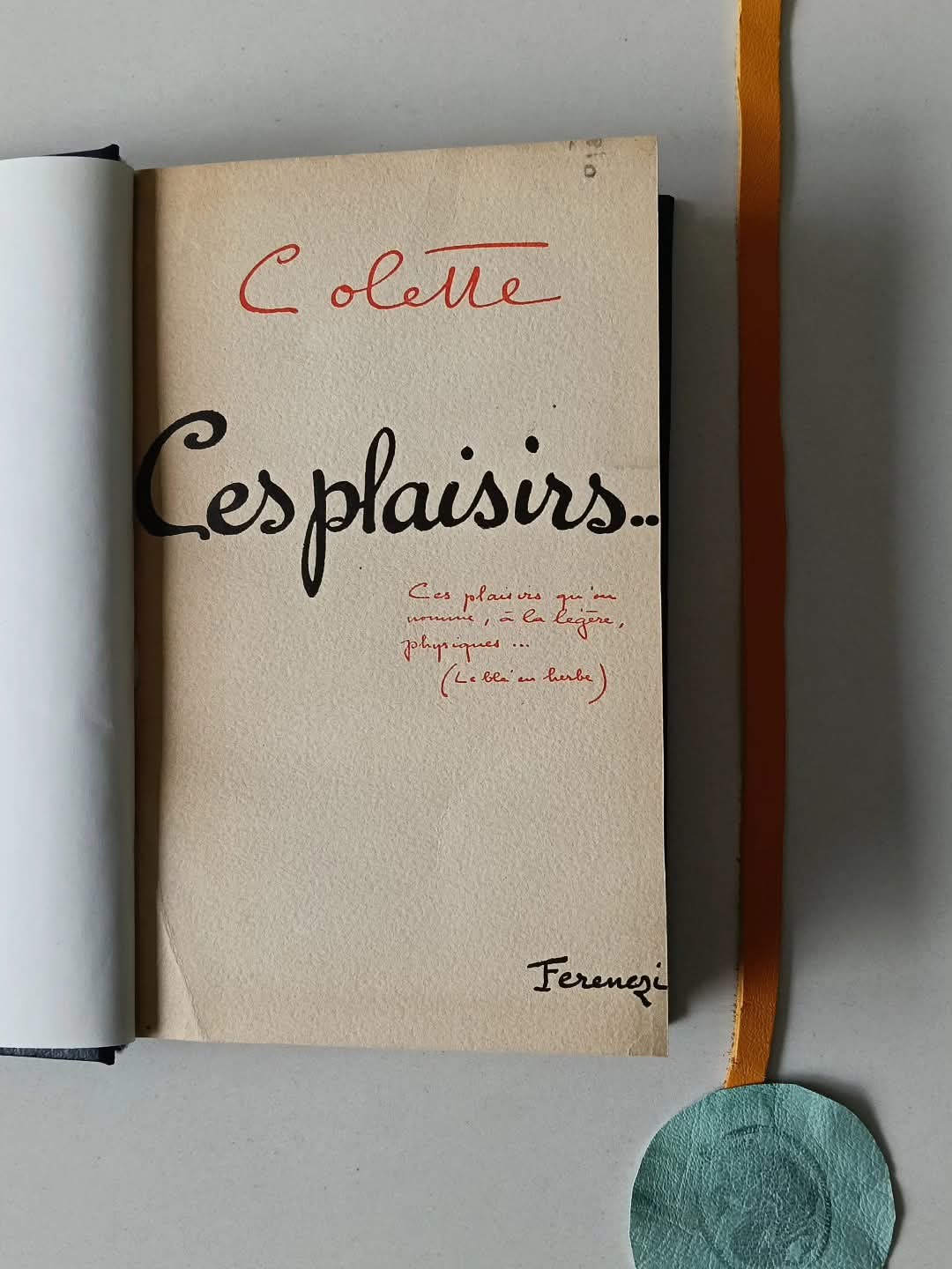 COLET (Louise). - CES PLAISIRS...