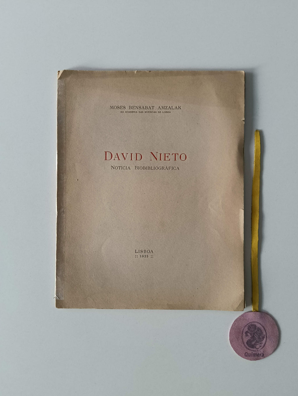 AMZALAK (Moses Bensabat). - DAVID NIETO, Notícia biobibliográfica