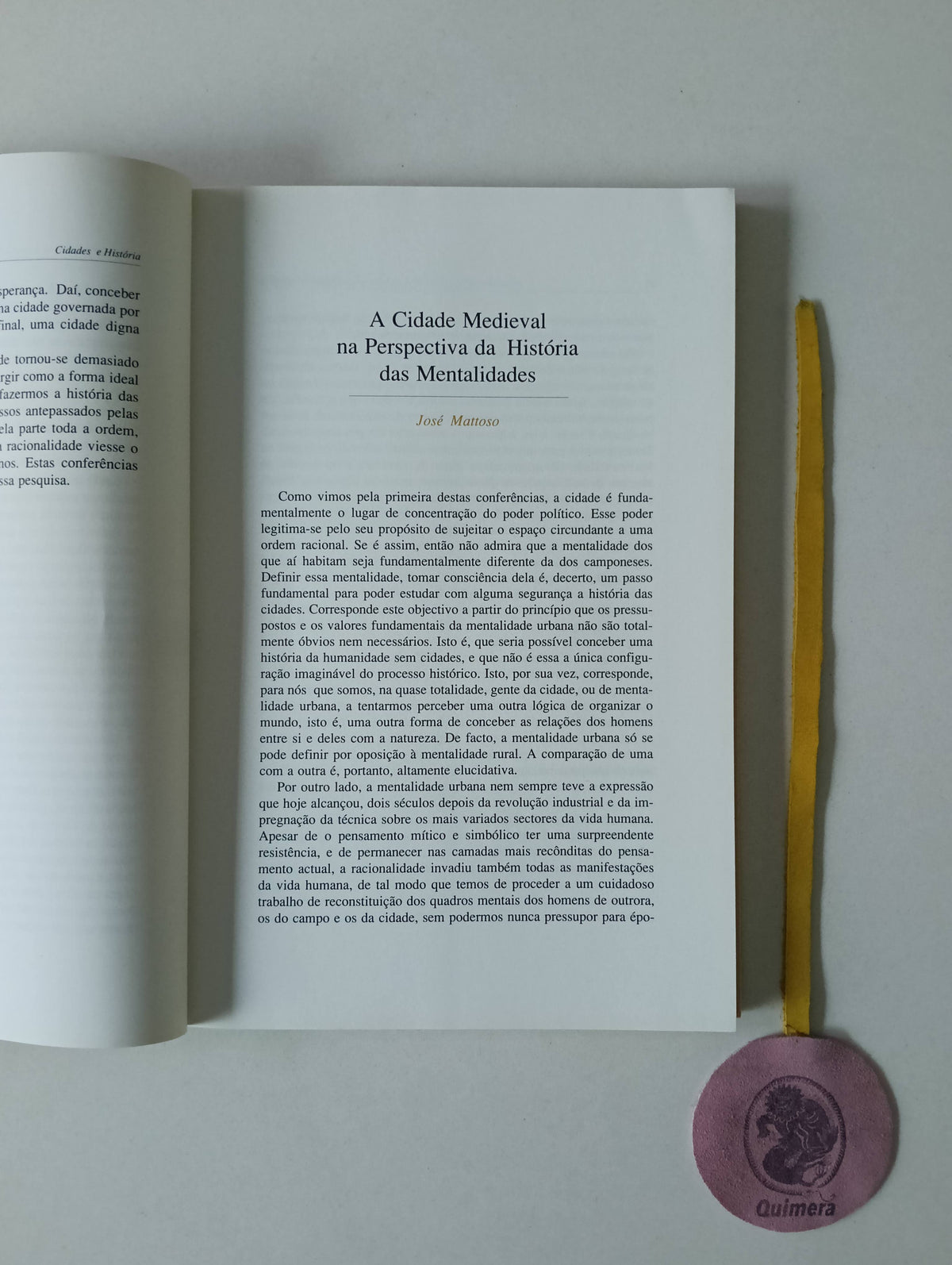 AA. VV. - CIDADE E HISTÓRIA: Ciclo de conferências promovido pelo Serviço de Belas-Artes em Novembro de 1987