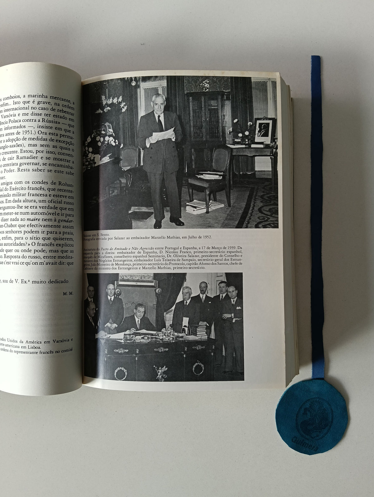 MATHIAS (Marcello). - CORRESPONDÊNCIA MARCELLO MATHIAS/SALAZAR 1947/1968