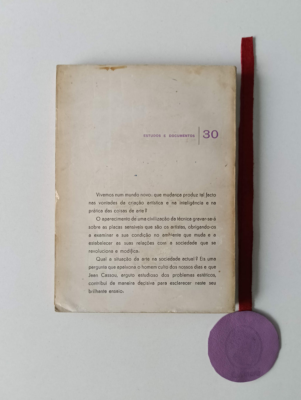 CASSOU (Jean). - SITUAÇÃO DA ARTE MODERNA