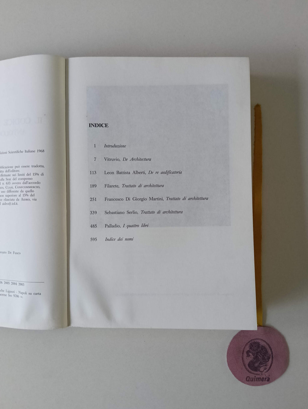 FUSCO (Renato de). - IL CODICE DELL'ARCHITETTURA ANTOLOGIA DI TRATTATISTI