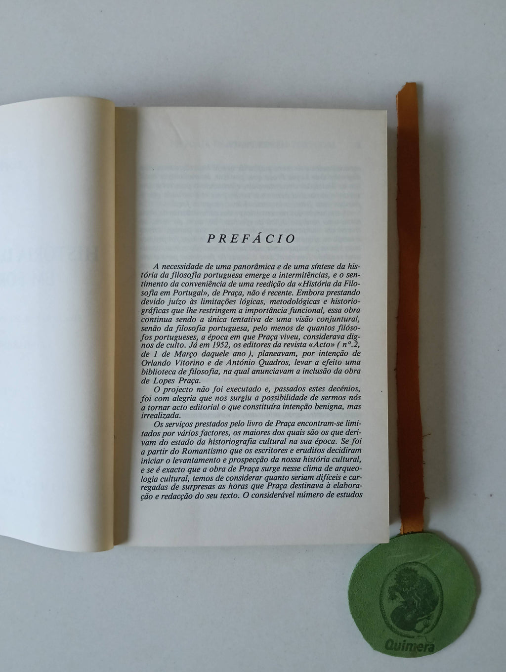 PRAÇA (Lopes). - HISTÓRIA DA FILOSOFIA EM PORTUGAL