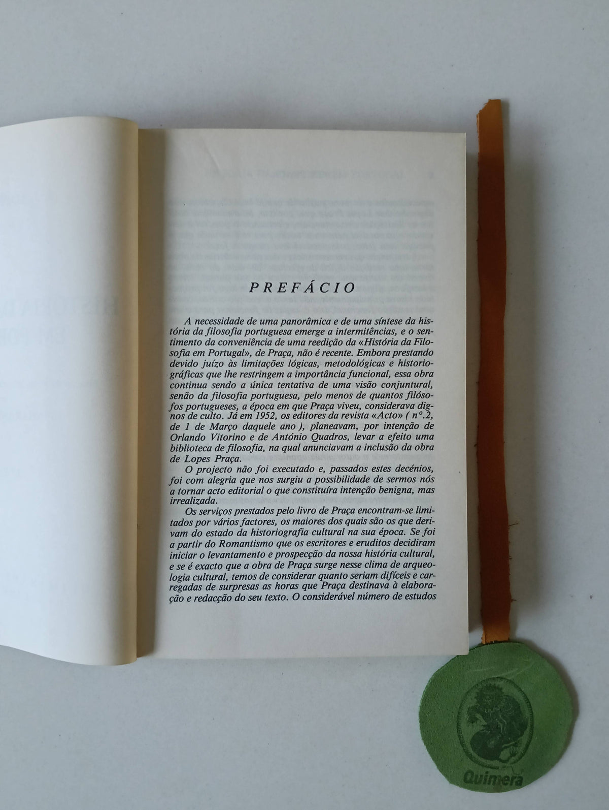 PRAÇA (Lopes). - HISTÓRIA DA FILOSOFIA EM PORTUGAL