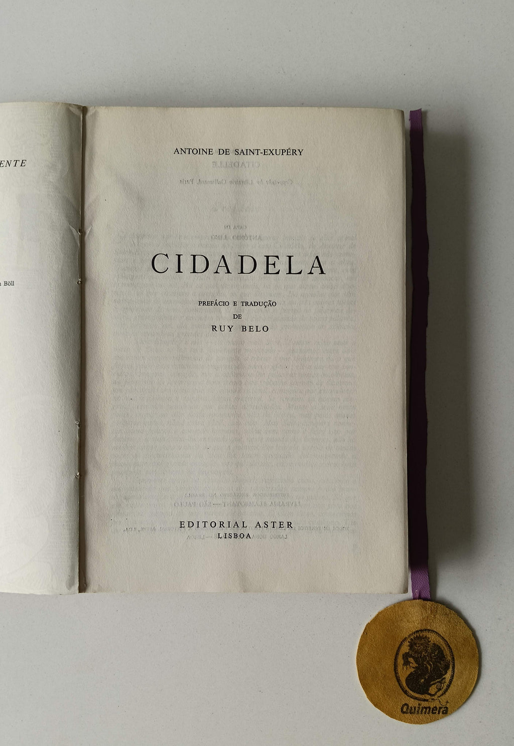 SAINT-EXUPÉRY (Antoine de). - CIDADELA