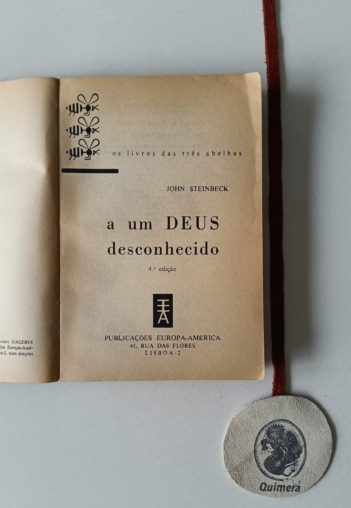 STEINBECK (John). - A UM DEUS DESCONHECIDO