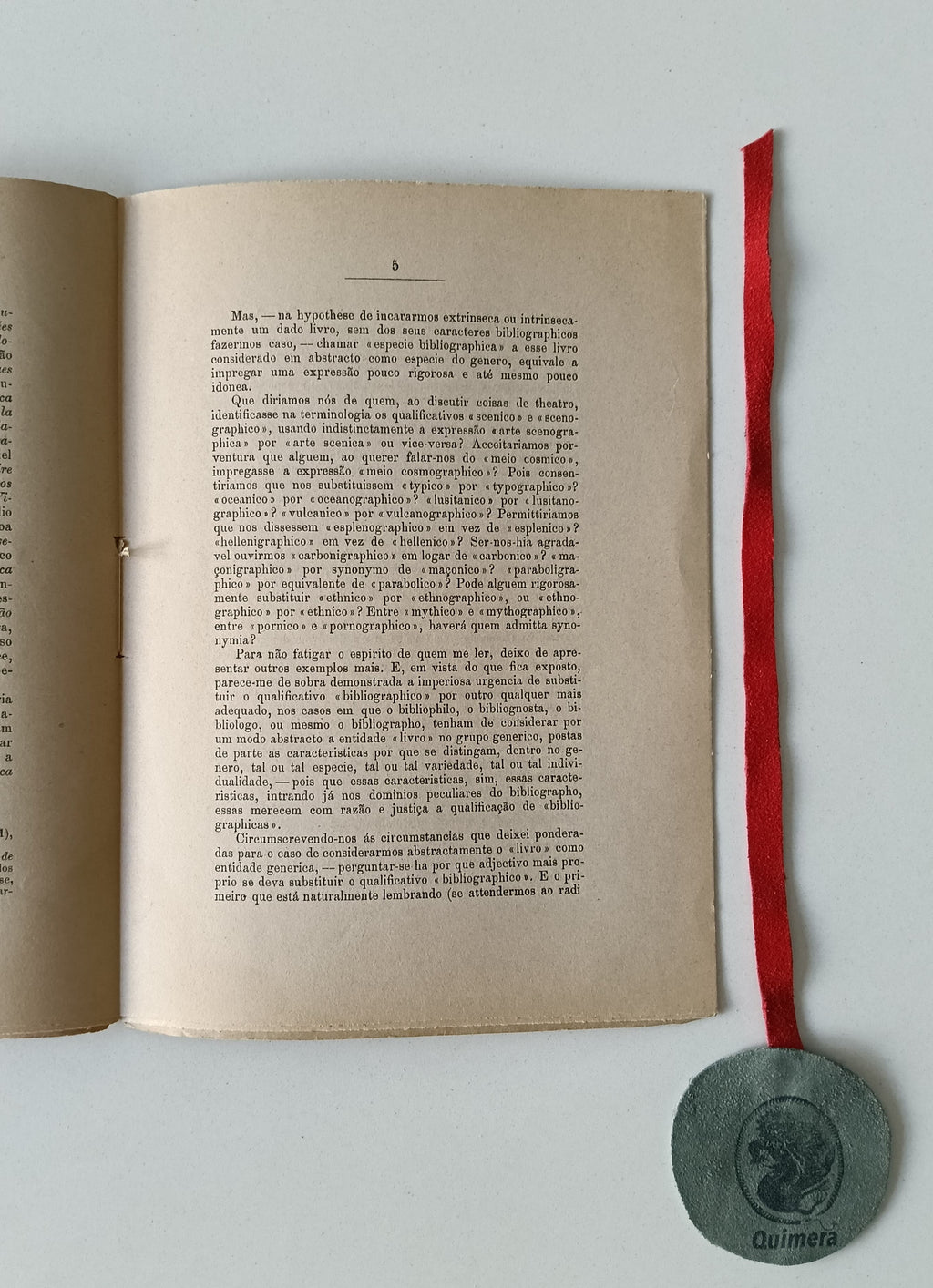 CUNHA (Xavier da). - ESPECIES BIBLIOGRAPHICAS E ESPECIES BIBLIACAS, Considerações sobre nomenclatura
