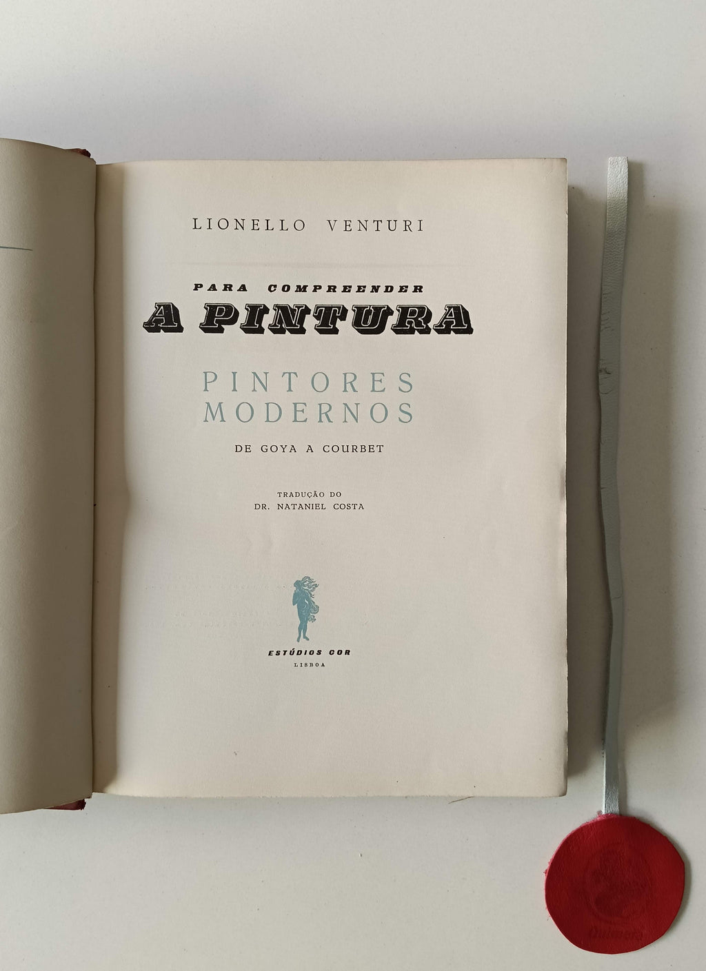 VENTURI (Lionello). - PARA COMPREENDER A PINTURA: Pintores Modernos, de Goya a Courbet