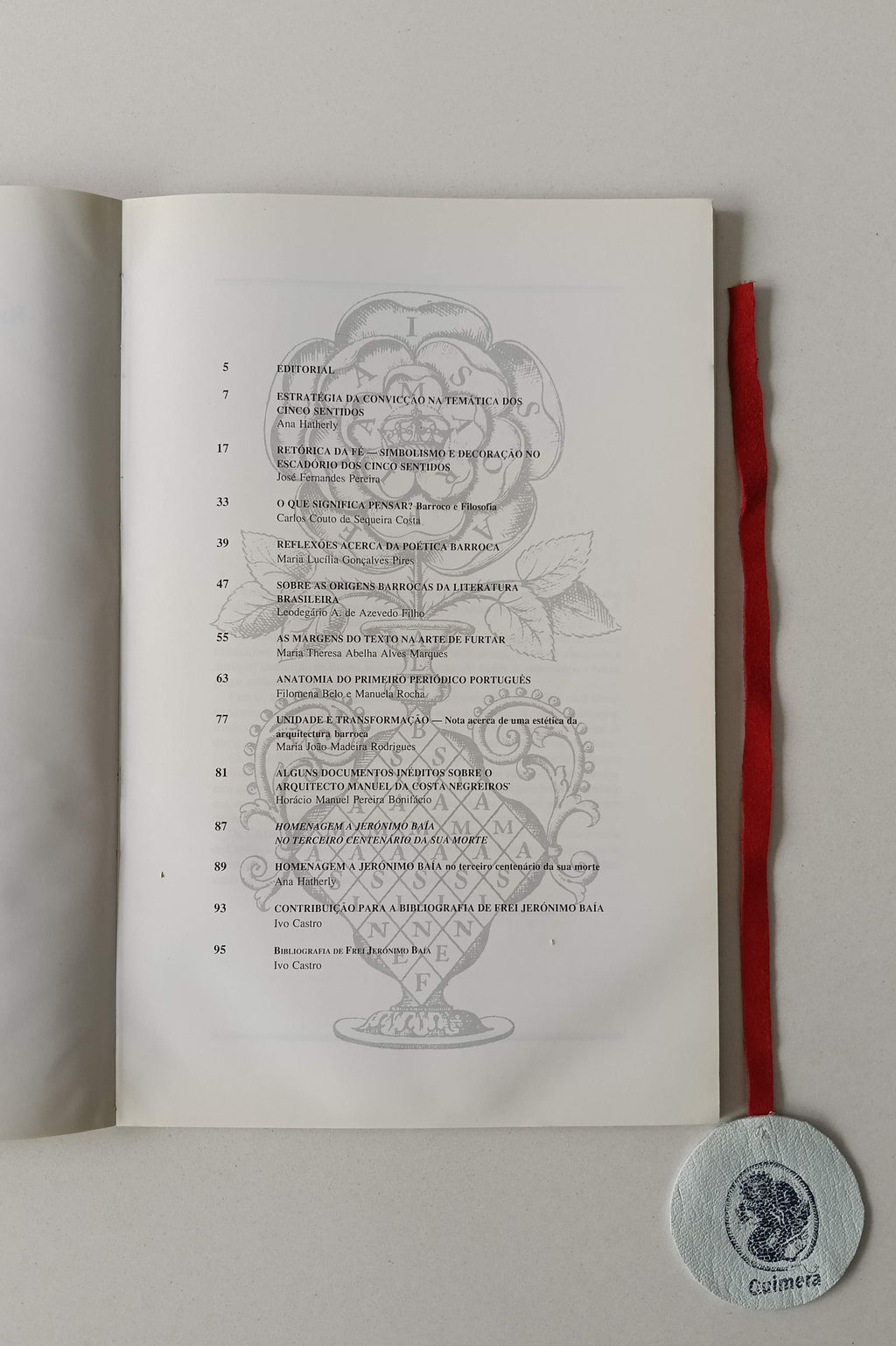 HATHERLY (Ana) (Dir.). - CLARO-ESCURO: Revista de Estudos Barrocos. N.º1, 2/3, 4/5, 6/7 (Coleção completa)