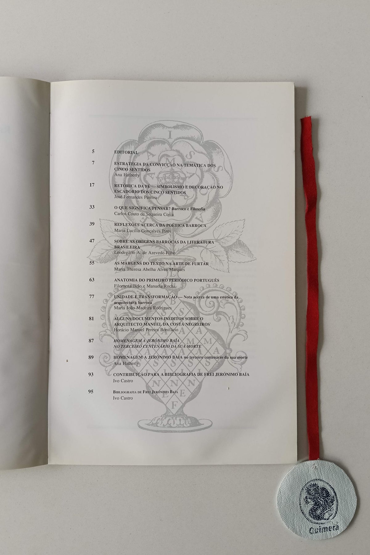 HATHERLY (Ana) (Dir.). - CLARO-ESCURO: Revista de Estudos Barrocos. N.º1, 2/3, 4/5, 6/7 (Coleção completa)