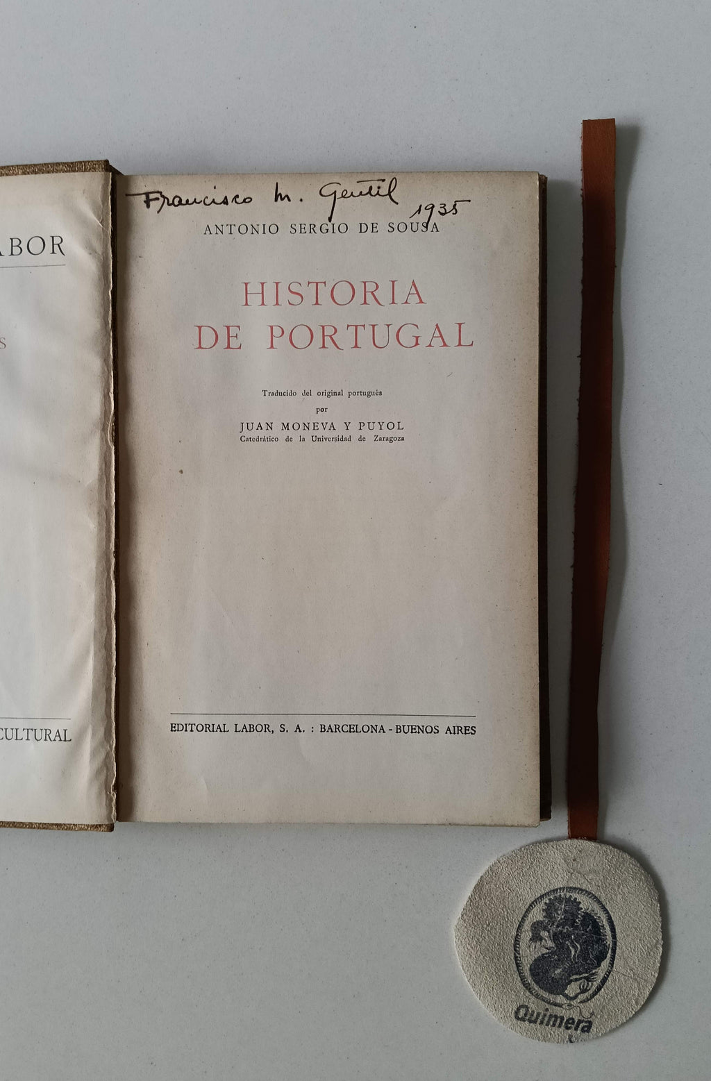 SOUSA (Antonio Sergio de). - HISTORIA DE PORTUGAL