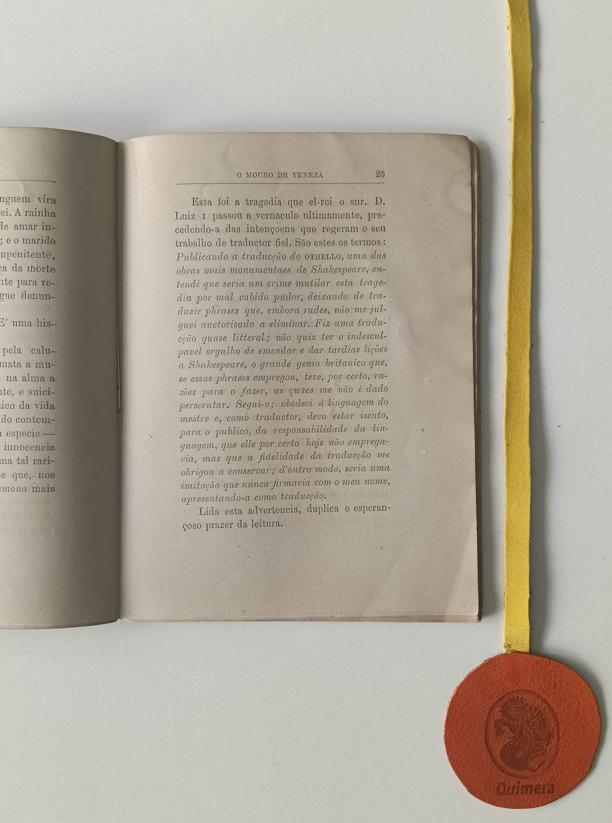 CASTELO BRANCO (Camilo).— ESBÔÇO DE CRITICA: Othello, o Mouro de Veneza, de William Shakespeare