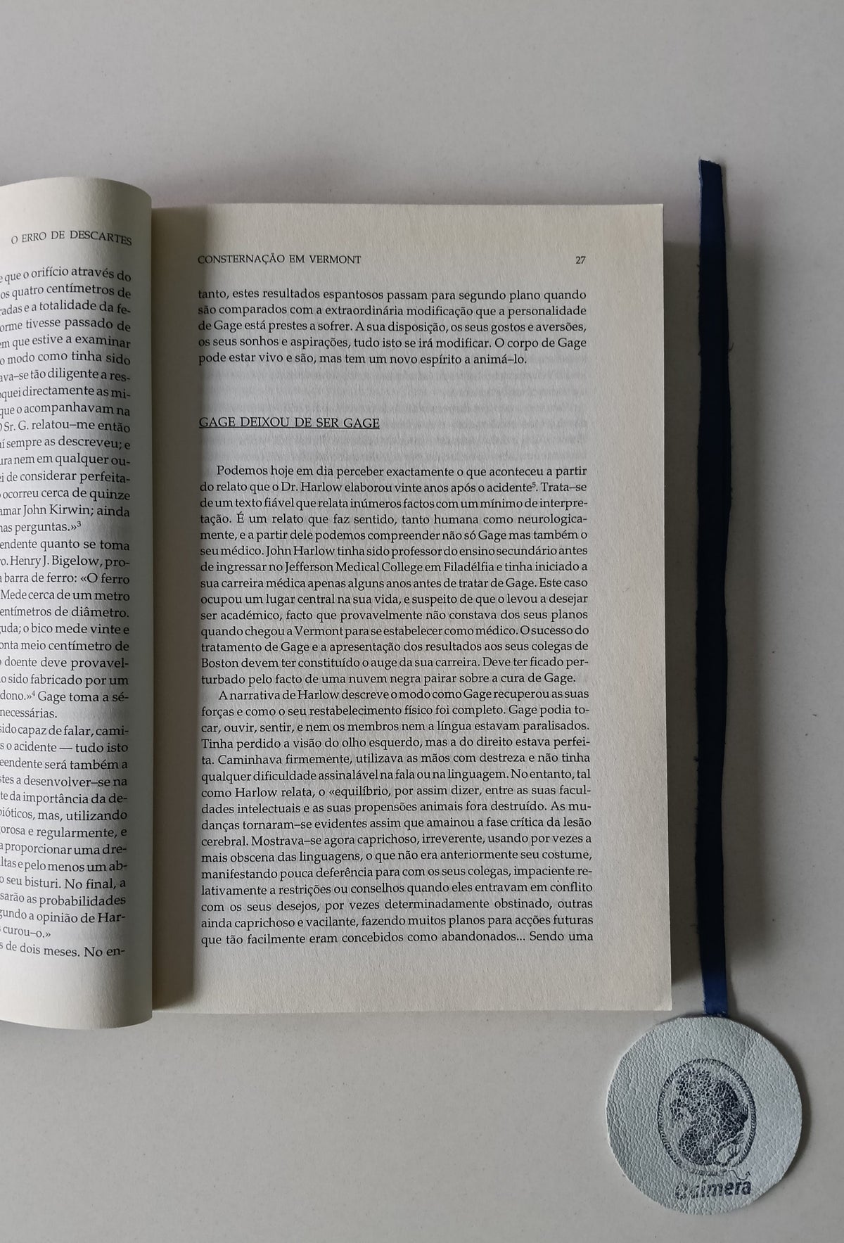 DAMÁSIO (António R.). - O ERRO DE DESCARTES: Emoção, razão e cérebro humano