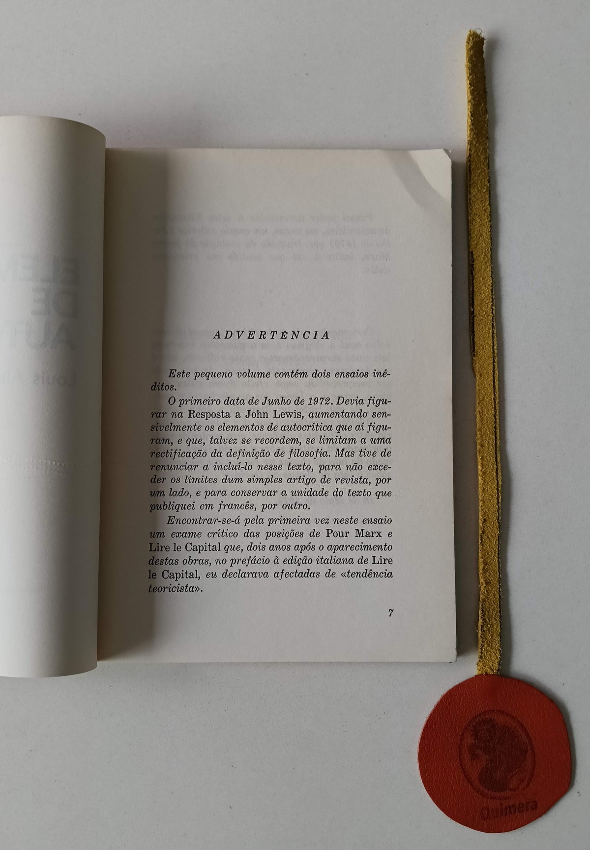 ALTHUSSER (Louis). - ELEMENTOS DE AUTOCRÍTICA