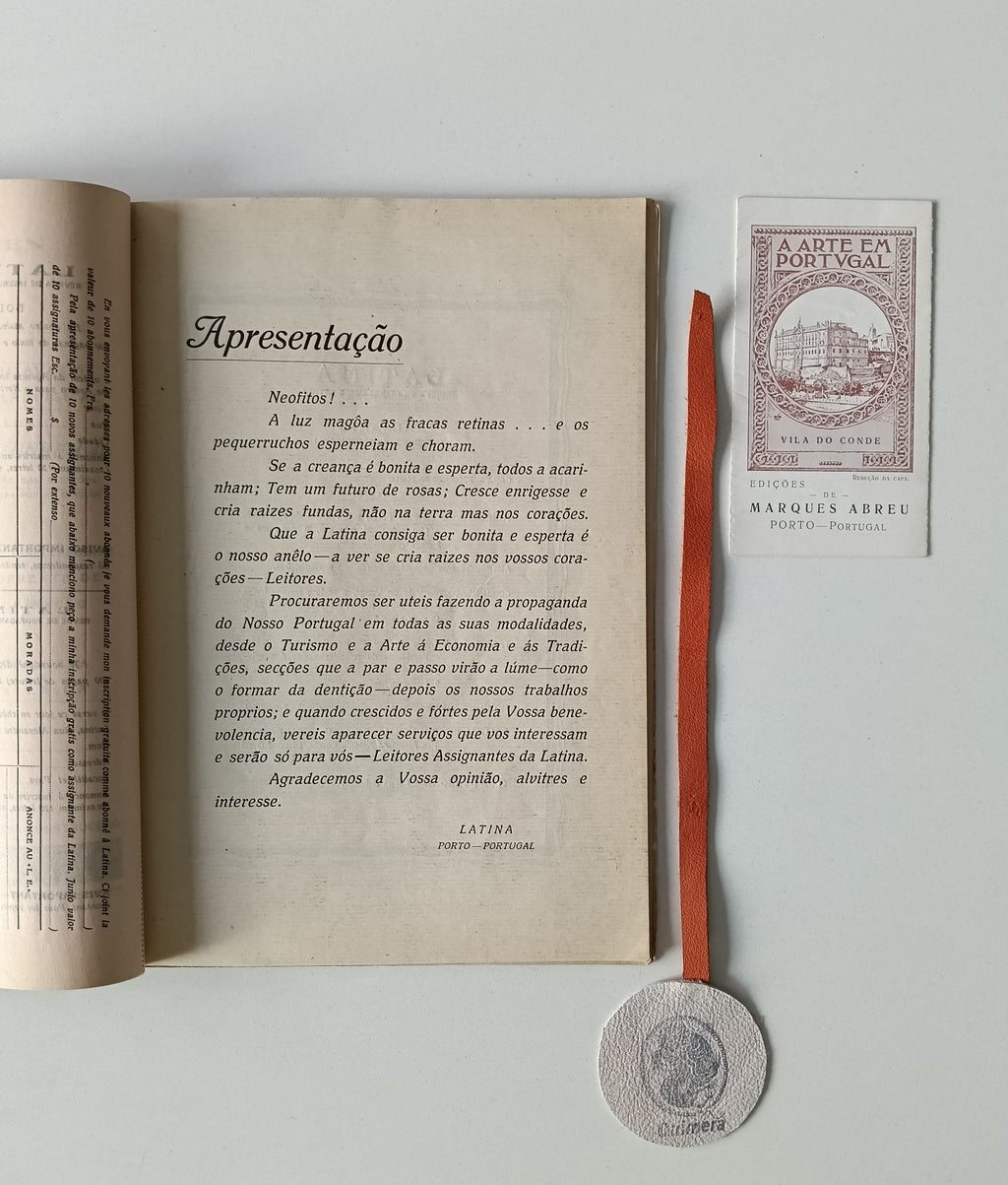 AA. VV. - LATINA: Revista de intercambio entre os povos latinos e panlatinismo. N.º1 Abril-Maio 1930