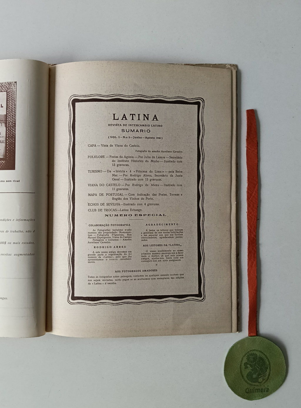 AA. VV. - LATINA: Revista de intercambio entre os povos latinos e panlatinismo. N.º2 Junho-Agosto 1930