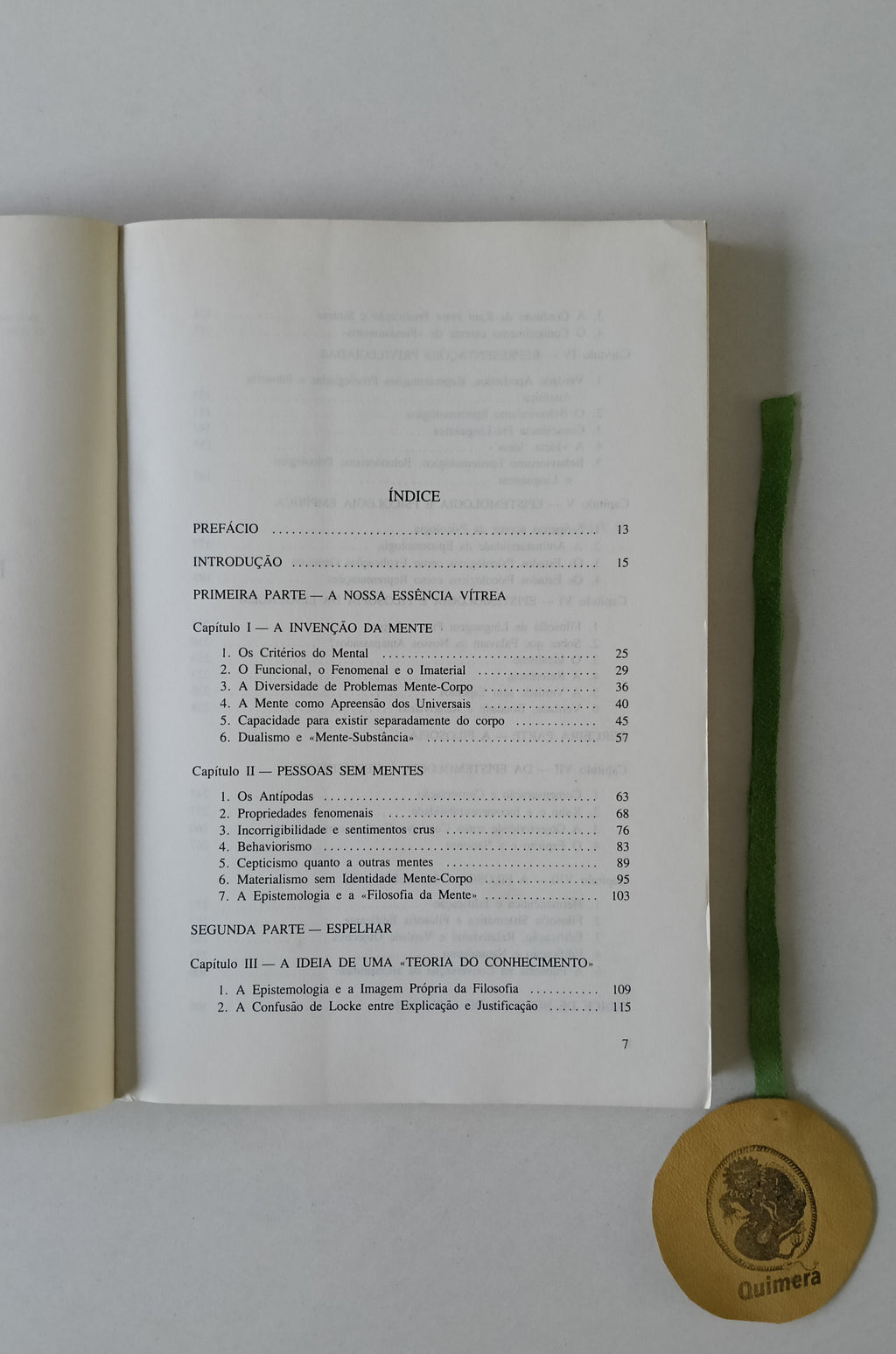 RORTY (Richard). - A FILOSOFIA E O ESPELHO DA NATUREZA
