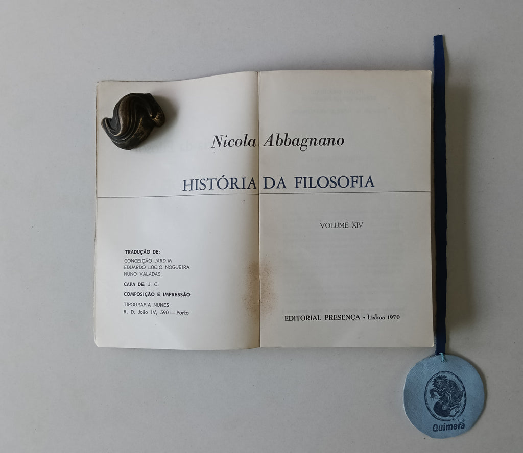 ABBAGNANO (Nicola). - HISTÓRIA DA FILOSOFIA - Vol. XIV